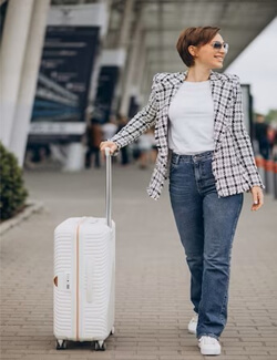Picture of a senior lady traveler